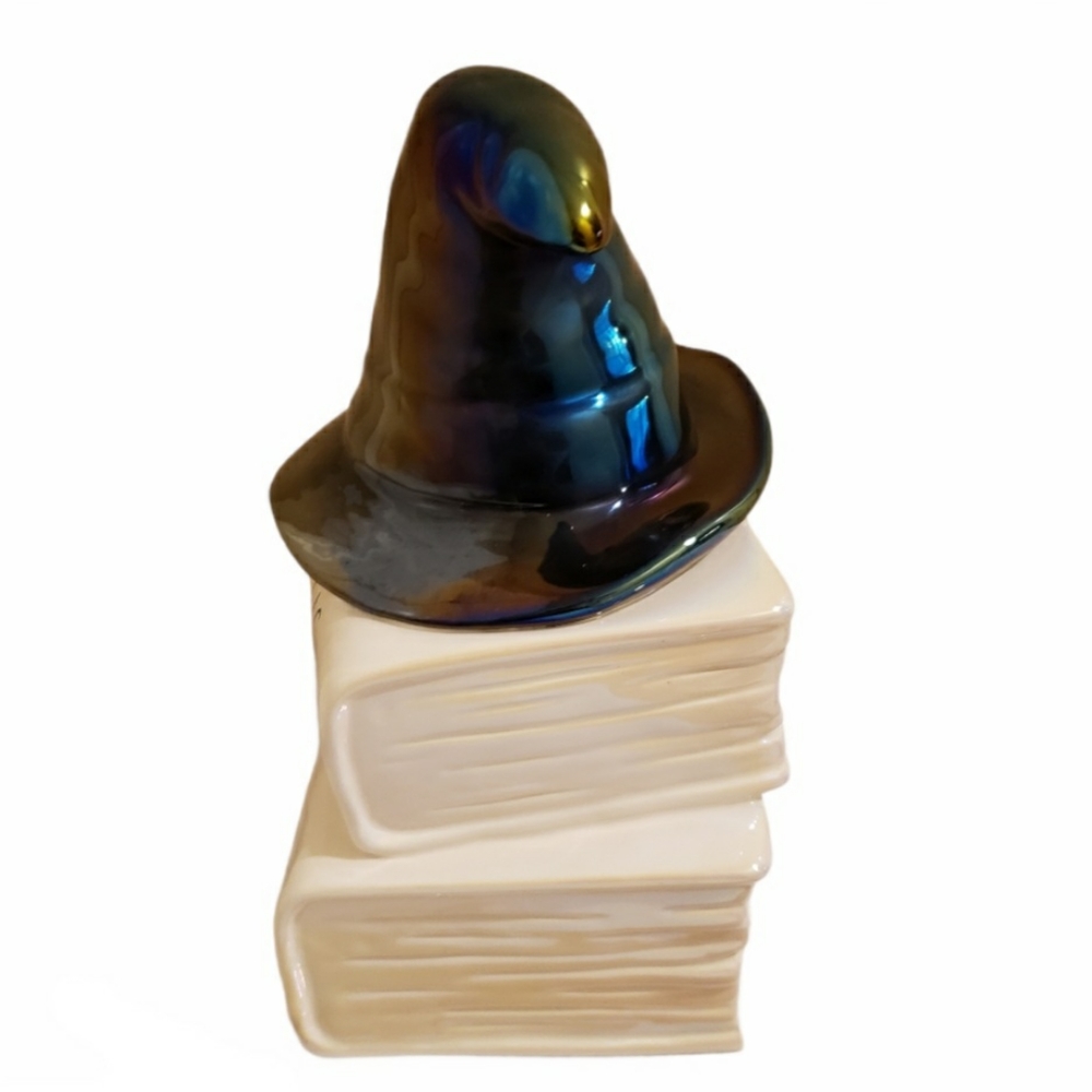 Hocus Pocus Book Stack Witch Hat Rae Dunn Decor Ceramic NEW Halloween - Picture 3 of 5